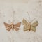 Hello Honey® 2 Pack 7" Butterfly Handmade Mango Wood Bead and Bamboo Ornaments